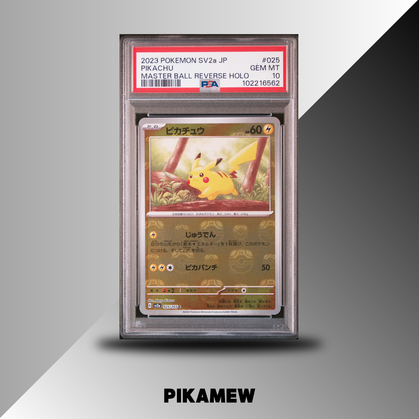 PSA 10 2023 POKEMON JAPANESE SV2a-POKEMON 151 #025 PIKACHU MASTER BALL REVERSE HOLO