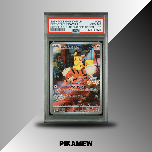 PSA 10 2023 POKEMON JAPANESE SV-P PROMO #098 DETECTIVE PIKACHU DET PIKACHU RTRNS PRE-ORDER
