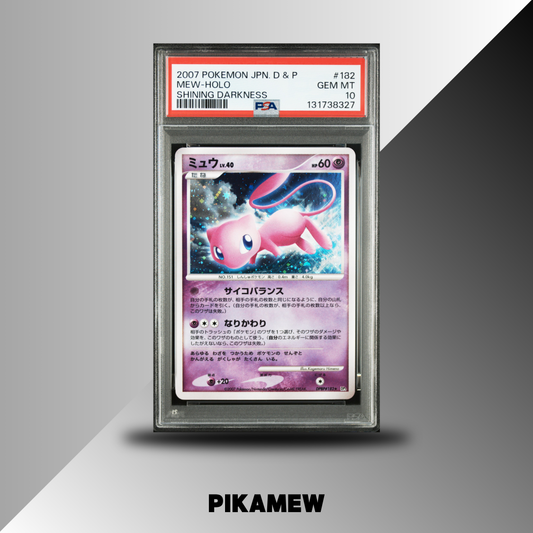 PSA 10 2007 POKEMON JAPANESE DIAMOND & PEARL SHINING DARKNESS #182 MEW-HOLO SHINING DARKNESS