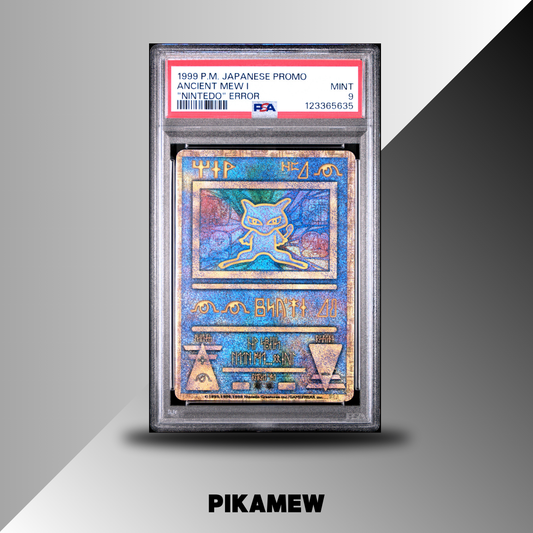 PSA 9 1998-99 POKEMON JAPANESE POKEMON JAPANESE PROMO ANCIENT MEW I "NINTEDO" ERROR