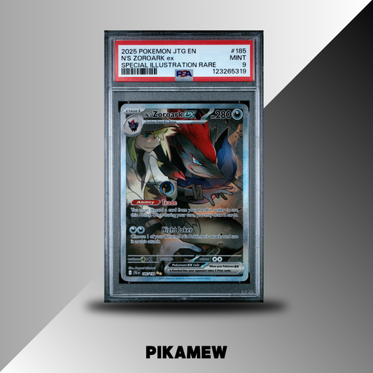 PSA 9 美版 2025 POKEMON JTG EN-JOURNEY TOGETHER #185 N'S ZOROARK ex SPECIAL ILLUSTRATION RARE