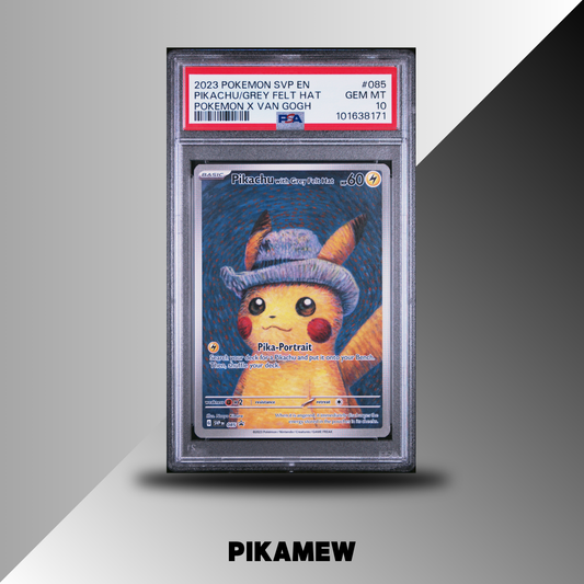 PSA 10 2023 POKEMON SVP EN-SV BLACK STAR PROMO #085 PIKACHU/GREY FELT HAT POKEMON X VAN GOGH