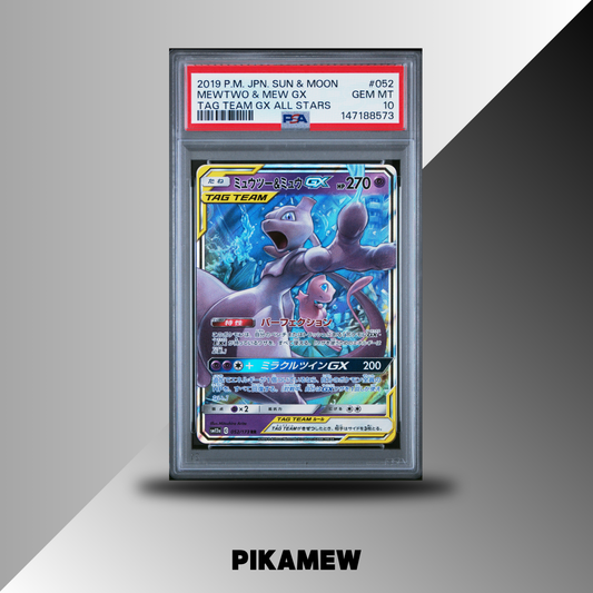 PSA 10 2019 POKEMON JAPANESE SUN & MOON TAG TEAM GX ALL STARS #052 MEWTWO & MEW GX TAG TEAM GX ALL STARS
