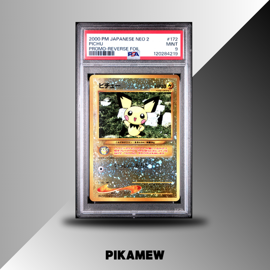 PSA 9 2000 POKEMON JAPANESE NEO 2 PROMO #172 PICHU PROMO-REVERSE FOIL