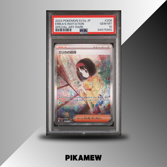PSA 10 2023 POKEMON JAPANESE SV2a-POKEMON 151 #206 ERIKA'S INVITATION SPECIAL ART RARE