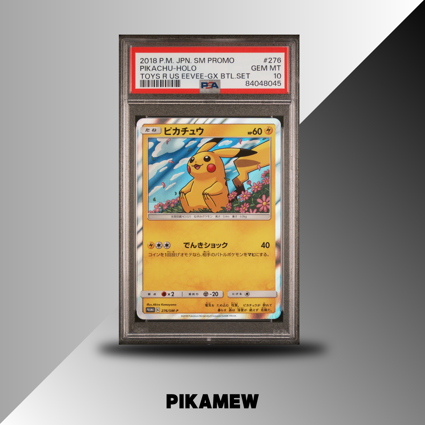 PSA 10 2018 POKEMON JAPANESE SM PROMO #276 PIKACHU-HOLO TOYS R US EEVEE-GX BTL.SET