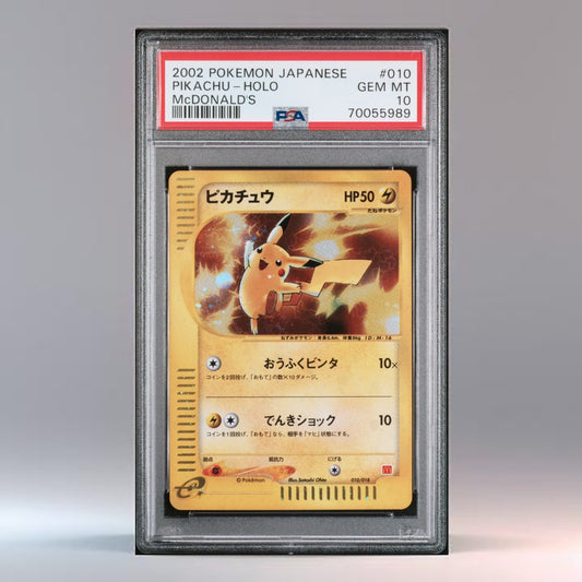 PSA 10 2002 POKEMON JAPANESE McDONALD'S #010 PIKACHU-HOLO McDONALD'S